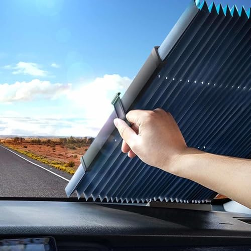 Tende A Rullo Con Ventosa, Tende Plissettata Isolate Per Auto, Tende Oscuranti Temporanee Portatili, Parasole Plissettata Retrattile, Tende Avvolgibile Con Protezione Solare,WxL-80x160cm/31x63in
