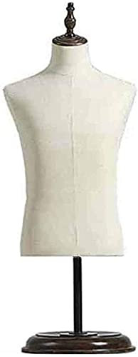XINYUNFEI Schneiderpuppe Verstellbar Männlicher Mannequin-Torso Mit Ständer, Beige Body Tshirt-Display - for Counter-Top-Shows/Fotos/Design - Einfach Zu Montieren(Without Arm)