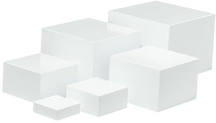 Sharplace Lot De 6 Supports de Buffet pour Desserts, Présentoirs de Table, Présentoirs de Cubes pour Aliments, Supports Emboîtables pour Aliments, Bonbons, Présentoirs pour Gâteaux Desserts