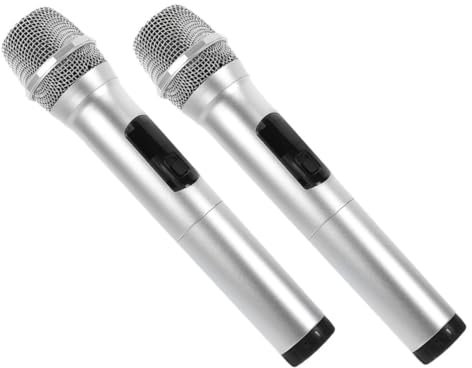 COSMEVIVI 2pcs Fake Microphone Models Prop Microphones for Boys and Girls Karaoke Party Decorations Toy for Stage Performance and Role Play Activities