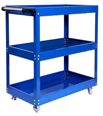 MBBTAG Werkstattwagen leer, montagewagen, rollwagen Werkstatt, Starke Tragfähigkeit, rolltisch Werkstatt, Griff, tischwagen, Geeignet für Garagen, Werkstätten, Küchen(Blau