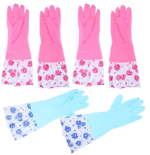MOLUCKFU 3paare Wiederverwendbare Küchenhandschuhe Spülhandschuhe Zum Geschirrspülen Reinigungshandschuhe Für Küche Und Haus Bequeme Langlebiges Design