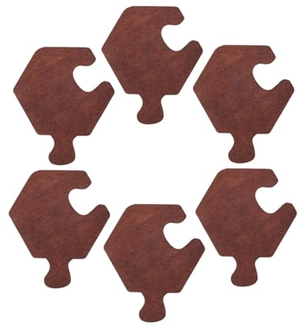 ABOOFAN 6piezas Platillos para Macetas De Madera Posavasos Artesanales para Decorar Hogar