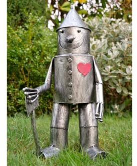 My Square Mile Tin Man 10 Year for Couple, Garden Metal Statue, Wizard of Oz, Suitable for Indoor/Outdoor Use (Small (41cms))