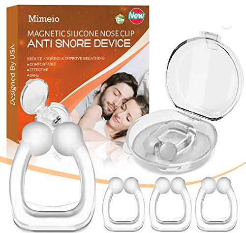 Anti Schnarch Nasenclip, 2025 Premium Schnarchstopper Magnetischer Anti Schnarch Nasenspreizer Schnarchen Stopper Nasenklammer gegen Schnarchen für komfortablen Schlaf und Bessere Atmung, 4 Stück