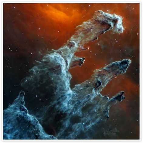 Posterlounge Säulen der Schöpfung, James Webb Weltraumteleskop, 2022 Poster | 100 x 100 cm von NASA Wandbilder Wanddeko
