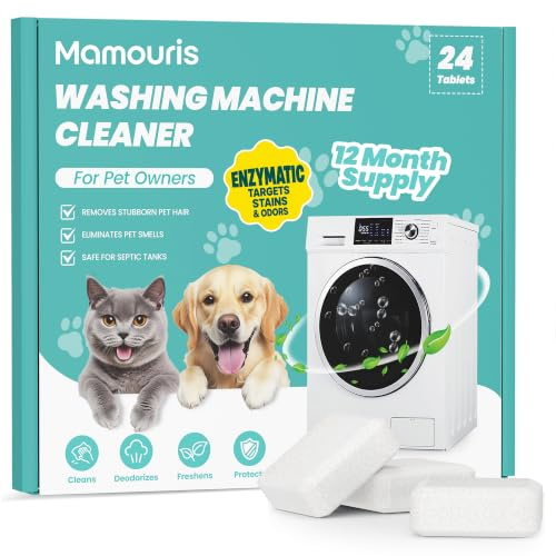 Washing Machine Cleaner Tablets Pro for Pet Owners, Enzymatic Deep Cleaning