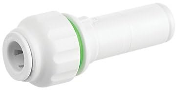 Plastic Push-FIT REDUCING Coupler F 10MM X M 15MM, Suitable for Drinking Water, Suitable for Water Systems, Suitable for Hard & Soft Water Areas, 1 in Pack