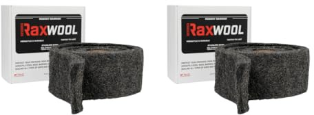RAXWOOL – Stahlwolle gegen Nagetiere, 3 m x 10 cm – physische Barriere, rostfrei, flexibel und langlebig (2 Stück)