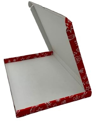 iDEALS UK PACKAGING LTD C4 A4 Size Large Letter Boxes, For Shipping, Posting, Gifting. Postable boxes, Generic - Size 32.6cm x 22.7cm x 2cm - Pack of 10 (Christmas Printed)