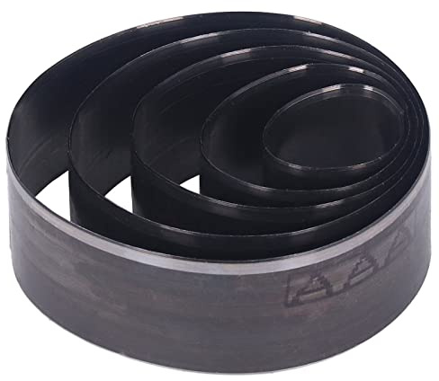 Yctze 5-teiliges Eiförmiges Lederstanzen-Set – Ovale Stanzformen Zum Basteln – Schneidwerkzeuge für Leder aus Kohlenstoffstahl – 5 Verschiedene Größen – Ideal für Taschen, Gürtel und Schmuck