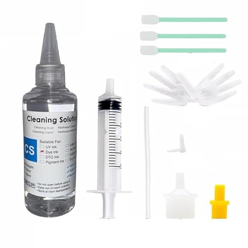 Solución de Limpieza de 100 ml, Tinta líquida a Base de Agua, Limpiador de Cabezales de impresión, Tinta pigmentada/sublimación for impresoras H/*P C/no B/Otras