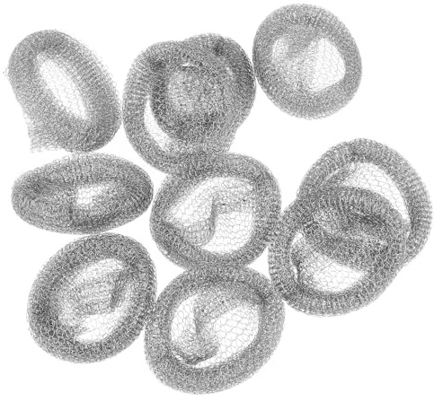 ASAKKURA Filtro Anti-pelucchi per Tubo Lavatrice in Acciaio Inox 304, Rete Raccogli Lanugine Lacci per Tubo Flessibile, Set 10 Pezzi per Scarico Lavatrice e Pulizia Scarichi