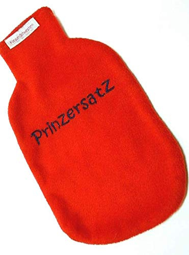 Personalisierbare Hülle für 2 Liter Wärmflasche - Fleece mit Stickerei - PRINZERSATZ -