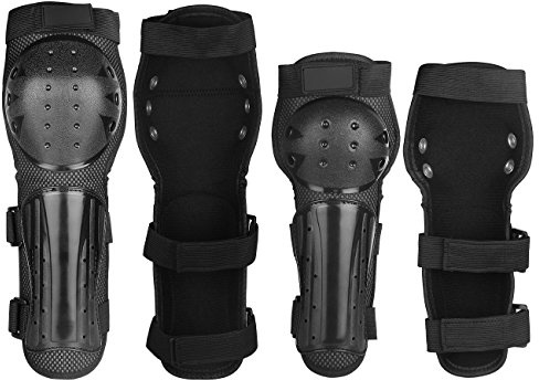 Yodensity Set 4 pièces genouillères et coudières pour moto, cyclisme, skating, snowboard Fermeture velcro