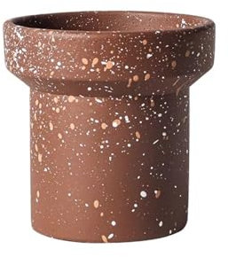 Pot de fleurs Pot de fleurs cylindrique avec point de pulvérisation, pot de fleur en ciment de bureau avec trou de drainage, for décorer le balcon, le salon et la cuisine Pot de fleurs(Red,Grand)