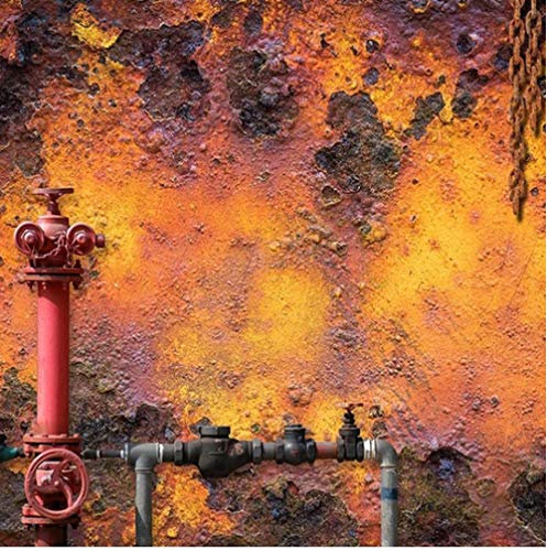 Murales De Pared 3D Personalizados Papel Tapiz Retro Nostálgico Óxido De Hierro Cartel Industrial Restaurante Fondo Decoración De Pared Papel De Pintura-250Cmx175Cm