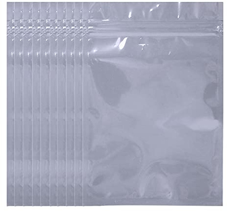 10 sacchetti antistatici richiudibili, 15,75 x 50 cm, extra large ESD per elettronica, scheda madre, accessori per computer, con 10 adesivi statici