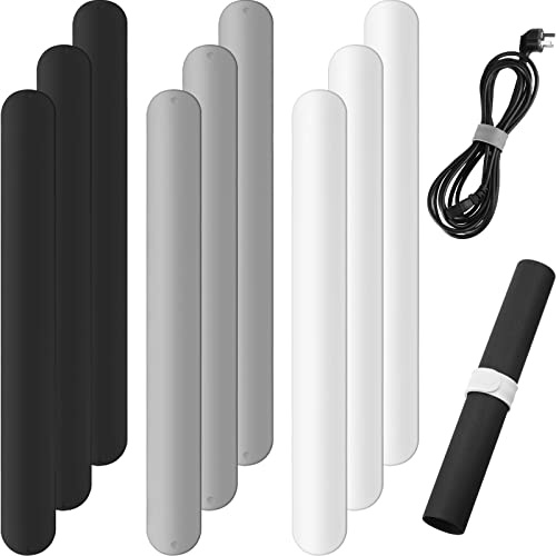 Cunhill 9 Pieces Wrapping Paper Holder Clips, Silicone Snap Bands