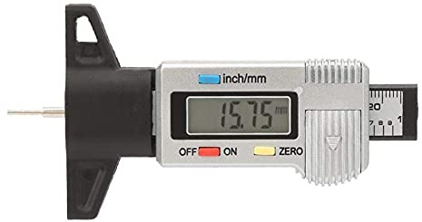 JJJ Rilevamento del Calibro di profondità del battistrada 0-25.4mm Digital Digital Detient del Calibro di profondità di profondità 0.01mm Controllo del battistrada Strumento di Misura