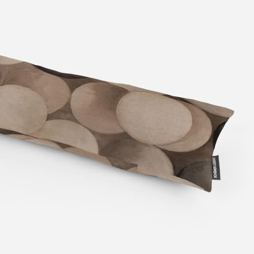 SCHÖNER LEBEN. Zugluftstopper Panama Pendulum Kugeln Kreise steingrau, Auswahl:120cm Länge