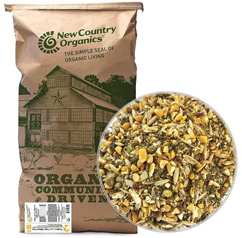 New Country Organics | Wheat-Free Chicken Feed 40lbs | Layer Feed for Laying Hens | Gluten-Free and Soy-Free | 17% Protein | Certified Organic and Non-GMO Chicken Food | 40 lbs