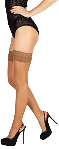 BANANALU Bas sans dos nu XS à 4XL 20 deniers 9 cm Motif floral Bas sexy au-dessus du genou, bronze, M/L