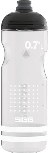 Sigg - Pulsar White Transparent Sports Bottle (0,75 L), Bottiglia ermetica ideale per il ciclismo, piccola e leggera bottiglia senza BPA con valvola SureSnap®.