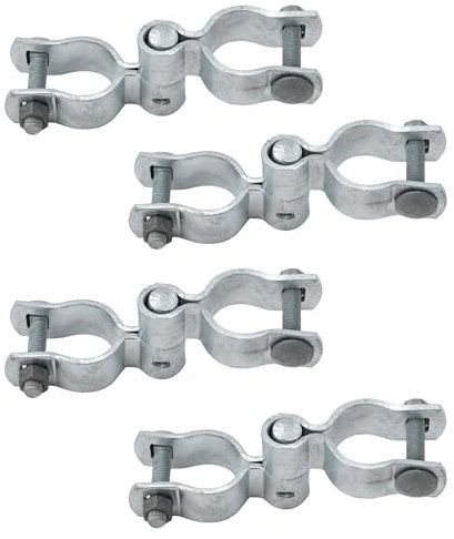 VIVIDA 1-5/8 Chain Link Gate Hinge Kit, Include Female & Male Gate Hinges, Chain Link Fence Hardware, Galvanized Steel, 4 Set