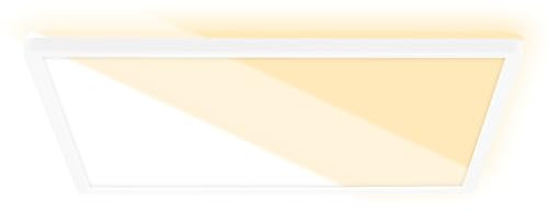 Briloner Lámpara de Techo LED para Salón, Lámpara LED Plana, Panel LED, Color de Luz Ajustable, Retroiluminación, Blanco, 42 cm, White