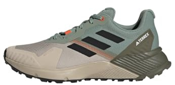 adidas herr Terrex Soulstride Trail Running Shoes, silver green/core black/semi impact orange, 42 2/3 EU