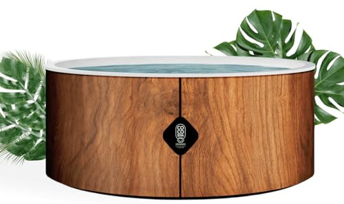 Coco Bain Pool Bora Bora – Piscina fuera del suelo 180 cm de diámetro – 1200 litros – Imitación madera