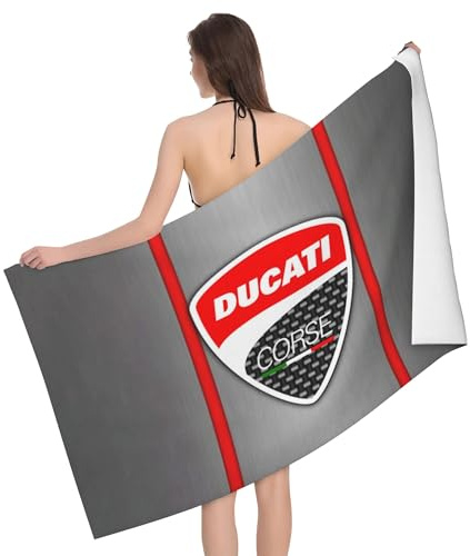 KVHSVEGO Compatible with Ducati Strandtuch, schnell trocknendes Handtuch, Camping-Handtuch, saugfähig, leicht, Sporthandtuch für Strand, Fitnessstudio, Wandern, Pool, Bad, Yoga