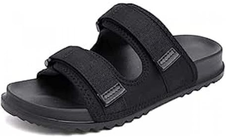 SANGHUN Zapatillas diabéticas Anchas para Hombres Zapatos diabéticos de Espuma de Memoria Artritis Ajustable Zapatos hinchados Zapatillas hinchadas de Edema para diabéticos-Black||44 EU
