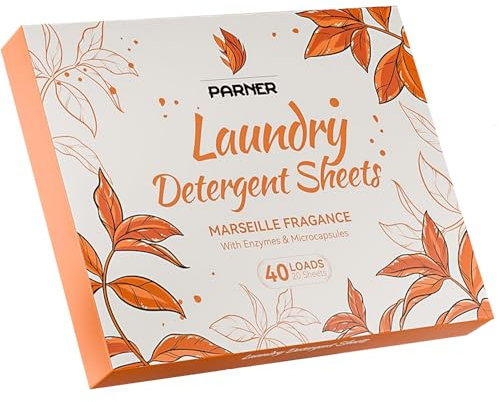 PARNER Detergente en Tiras Jabón de Marsella - Limpieza y Suavidad para Todo Tipo de Ropa | Ecológico y Versátil, Ideal Lavadora y Lavado a Mano | Sustituto Sostenible al Detergente Líquido y en Polvo