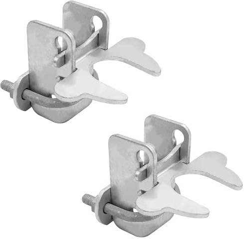 1-3/8 Kennel Gate Latch,KINNAN Butterfly Gate latches,Chain Link Fence Gate Latch Lock for Dog Kennels with Padlock Hole,Kennel Panels from 1-3/8'' to 1-3/8 Kennel Gate Frame 2 PCS