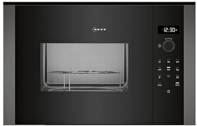 NEFF HLAGD53G0, N 50, Microonde da incasso con grill, Programmi automatici, Easy Clean autopulente, facile da usare grazie alla manopola girevole e al display LED Plus, ideale per montaggio alto con