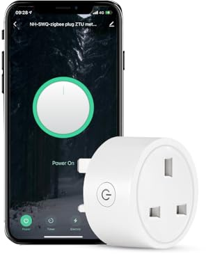 MOES ZigBee Smart Plug, 16A Energy Monitoring Socket, 1 Pack