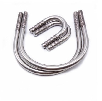 Pernos en u cuadrados del acero inoxidable 304, 4 piezas M10 de acero inoxidable tipo U, tornillos de abrazadera de tubo en forma de perno, pernos, diámetro del tubo: 22 mm - 38 mm de longitud(M10x38m