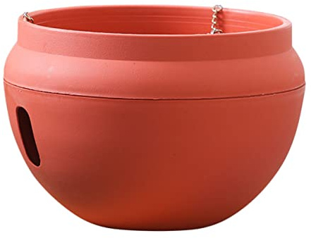 BESPORTBLE Pot de Fleurs Suspendu Plastique Rouge Brique pour Chlorophytum Conteneur Décoratif à Accrocher pour Plantes Intérieur Petite