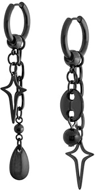Hanary Ohrringe in Tropfenform, Stern, Gothic, Grunge, Emo, Punk, Y2k, Gothic-Schmuck