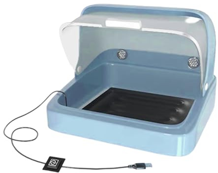Pouchle Crooder Boîte - Boîtier Poussins, cage d'habitat de volaille | Nid de réchauffeur de poulet bébé avec 3 tampons à chaleur, enceinte de reproduction visuelle pour canetons, perroquets, caille,