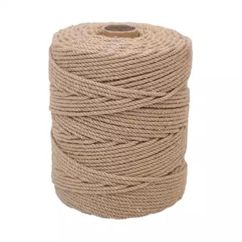 LCUVIMPEX Cordel de Yute Natural, Cuerda de cáñamo Yute 6 mm/8 mm, 100 m, Color marrón, Ideal for Manualidades, jardinería, Envoltura Regalos, rascado Gatos, Plantas trepadoras(8mmx100m(328ft))