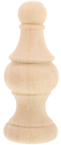 Hohopeti Unfinished Wooden Finials for Staircase and Bedpost, Decorative Wood Post Tops 15x6cm, DIY Craft Flagpole Toppers for Indoor Home Decor