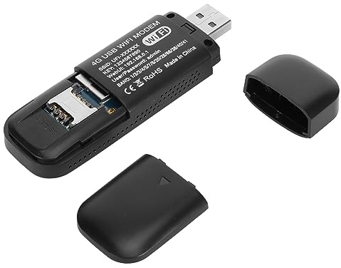 Yanmis Módem WiFi USB 4G LTE, Punto de Acceso Portátil de Viaje de Alta Velocidad de 150Mbps con Ranura para Tarjeta SIM para Tabletas, Portátiles, Teléfonos Inteligentes