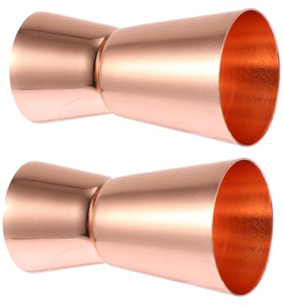 Luxshiny Jigger Doble de Acero Inoxidable en Rosa Dorado, Taza Medidora de 15 y 30 Ml para Coctelería, Accesorio de Barra Práctico para Bartenders y Uso Doméstico
