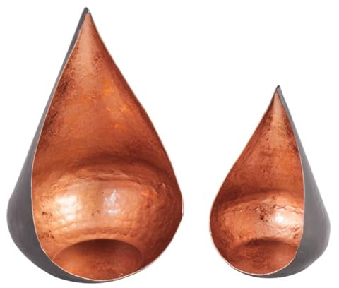 Set of 2 Decorative Copper Tea Light Candle Holder Lanterns Christmas Anniversary Candle Gift