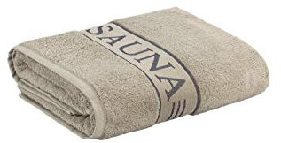 frottana Sauna – Saunatuch mit Bordüre 80 x 200 cm aus 100% Baumwolle, cashmere