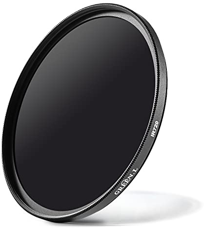 GREEN.L Filtre infrarouge 720 nm (R72) de 55 mm pour objectif d'appareil photo