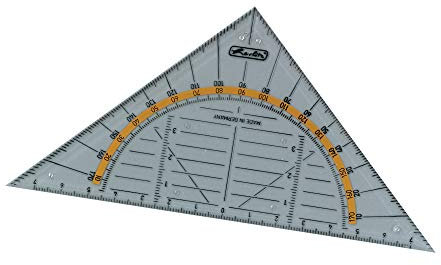 Herlitz Geometrie-Dreieck aus transparenter Kunststoff, klein (5er Pack)